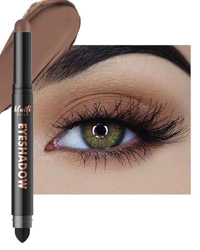 Brun Crayon Fard a Paupiere Matte, Longue Durée Waterproof, Pivotant Bâton Ombre a Paupiere, Smooth Texture Fards à Paupières Crème, Hight Pigmenté Facile à Utiliser, Avec Pinceau Maquillage Femme-14