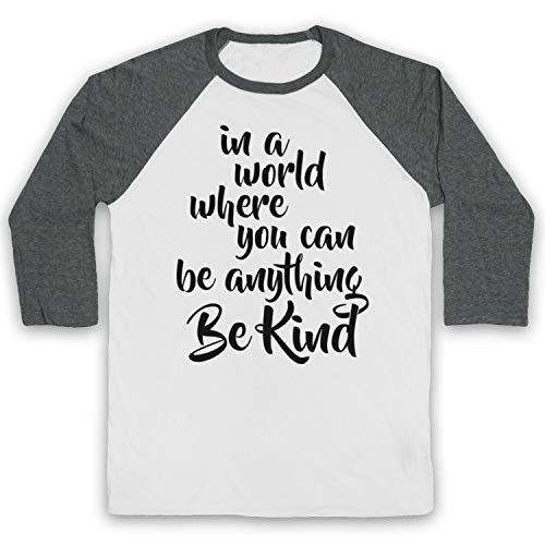 T-shirt baseball Be Kind manches 3/4 pour un look retro confortable