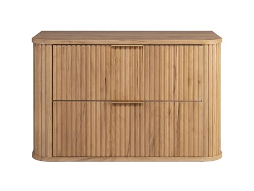 Miniatura 4 de 3e 3xe Living.Com Mueble De Baño Hecho A Mano De Roble Con Tirador Dorado, 80,4 X 51,7 X 41,5 Cm