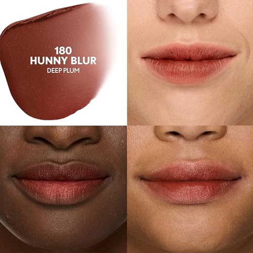 COVERGIRL Clean Fresh Yummy Blur Lipstick, Blurring Effect, Matte Lip Color, Fresh Pear Flavored, Vegan Formula - 180 Hunny Blur (Deep Plum) - image 2