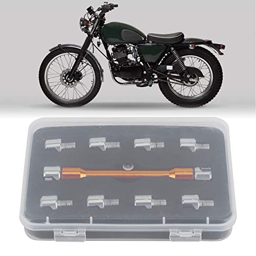 Image of Dirt Bike Spoke Wrench,10pc Motorcycle Spoke Wrench Set, Spoke Wrench Head Sizes 5.0-6.8mm With Storage Box Fits for XR CRF KLX TTR 50 70 110 250 (B(gold))
