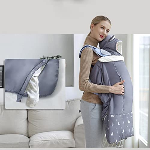 PUYEI Babyhoodie, verdikt, voor buiten, winter, warme babydrager, mantel, babyslaapzak voor kinderwagen, afdekking… - Image 8