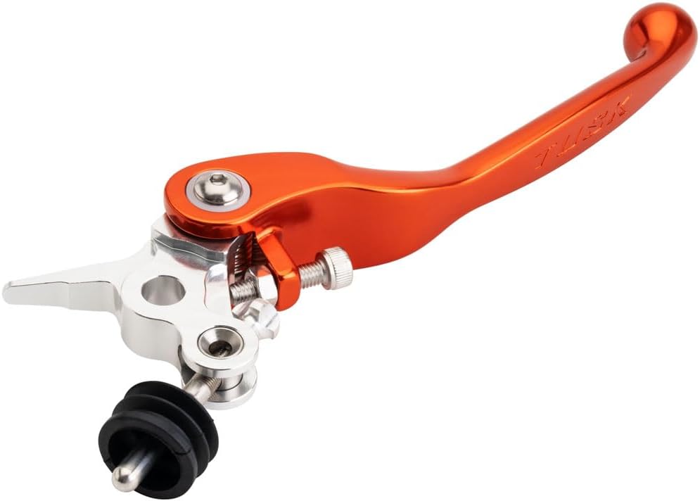 TUSK Axis Folding Brake Lever- Compatible with KTM 85SX 2014-2026 / TC85 2014-2026 (Orange, Short)