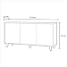 Habitdesign Aparador, Buffet, Salón Comedor 3 Puertas, Modelo Zaiken Plus, Color Blanco...