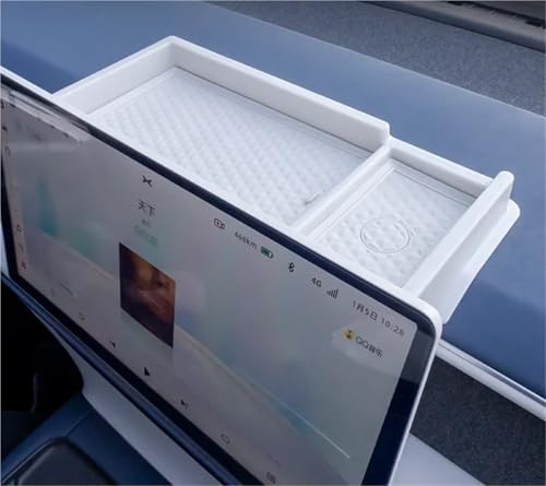 Armrest Box Storage Box Compatible For Xpeng G6 Car Central Armrest Storage Box Content Center Console White(Behind the screen)