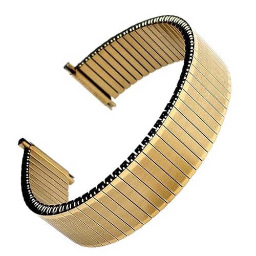 Bracelet élastique en acier universel 16mm 18mm 20mm 22mm montre homme femme doré