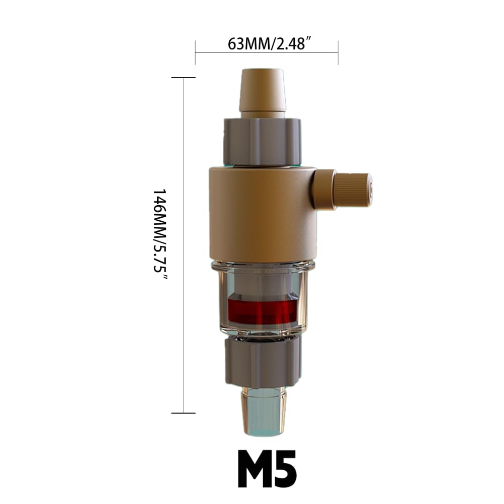 MiOYOOW Zewnętrzny dyfuzor CO2, szybkie wkładanie, atomizer CO2 z przezroczystym okienkiem, rafinator dwutlenku węgla do akwarium 12/12 mm, 16/16 mm, 22/22 mm