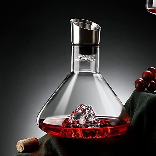 Decanter de vinho, jarra de vinho Breather, aerador de decantador de vinho, soprado à mão, jarros e