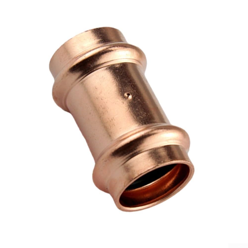 Minhe Adaptadores de tubería de cobre de ajuste a presión para sistemas de HVAC, refrigeración y suministro de agua compatibles con diámetros de tubería estándar - Diseño tipo V, 1/2 pulgada a 1