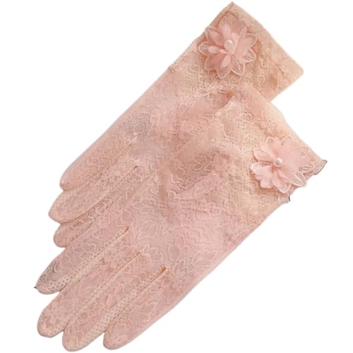 Guantes florales para mujer multicolor Pink ideales para paseos matutinos y jardín