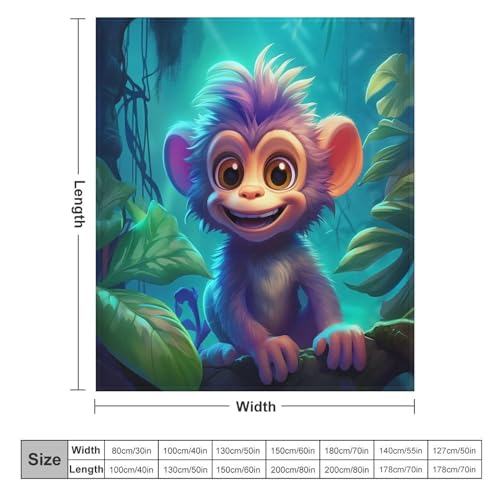 Couverture singe douce et chaude : confort haut de gamme pour lit