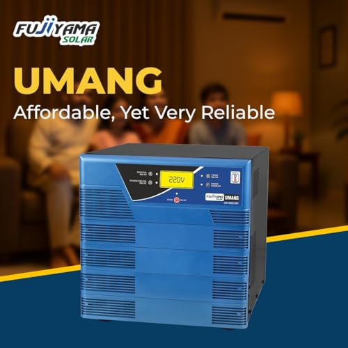 Image of Fujiyama Umang 3000VA /24 Solar Inverter | inbuilt PWM Solar Charge Controller | Pure Sine Wave | 36-Month Warranty | Hybrid, Smart Mode, LCD Display | for Home, Office & Shop (Umang 3500)