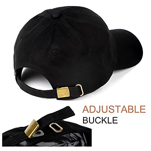 Womens Satin Lined Baseball Cap Exclusive Sport Strapback Hat For Men Unisex Versatile Vintage Dad Hat Black #TOP3