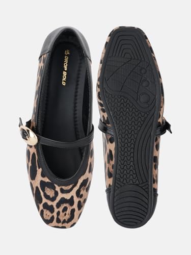 Image of DROP BOLD Square Toe Mary Jane Ballerinas for Women