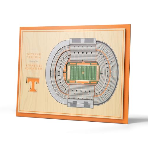 Tennessee Volunteers 3D StadiumView cadeau idéal art mural marron NCAA