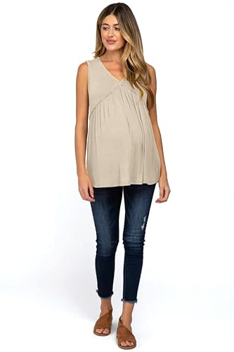 Eliana Stretchy Maternity & Nursing Tank Top - Maternity Blouses For Work & Summer Maternity Clothes #TOP3