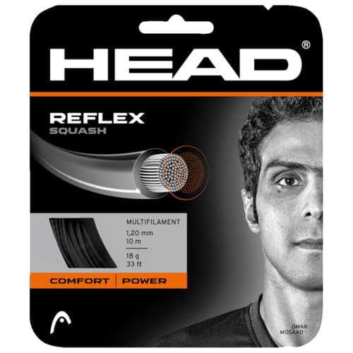 Head Reflex Squash, Negro, 1,30 mm/16 g