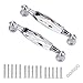 JuxYes Pack of 2 Crystal Cabinet Handles Pulls, Chrome Silver Glass Handle Decorative Drawer Pulls Modern Cupboard Door Handle Knobs for Dresser Drawer Cabinet Closet (3.75