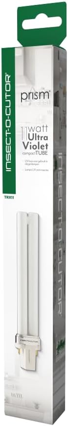 11 Watt Compact UV Lamp for Prism Flykiller - Mosquito Control - Led Tube - Small Offices, Cafe - Portable - 8000 Hours, TRX11