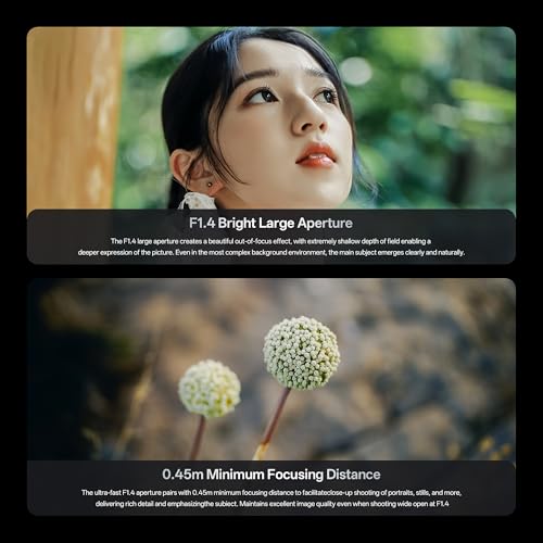 Image of VILTROX AF 50mm F1.4 Pro FE Lens for Sony E Mount, 50mm f /1.4 Auto Focus Portrait Prime Full Frame Lens with HyperVCM Motor Compatible with Sony Camera a7IV a7RV a9II a7CII ZVE1 A1 a6700 a6400