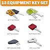 13 Contractors Heavy Equipment Keys Master Set, Construction Agricultural Equipment Ignition Keys for CAT Caterpillar Komatsu JD Lucas New Holland Bobcat JCB Case Hitachi Hyster Takeuchi Kobelco
