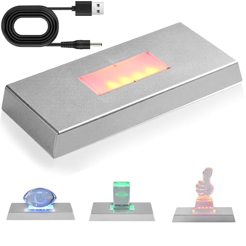 Base lumineuse LED pour verre cristal et résine avec 9 modes d'éclairage de couleur - 2