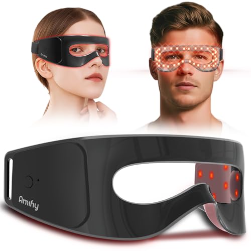 Image of Red Light Therapy for Eyes, 4-in-1 3 Minutes Treatment Under Eye Red Light Mask, Targets Fine Lines, Eye Bags, Wrinkles & Dark Circles, Rejuvenating Eye Massager for Men Women (Black)