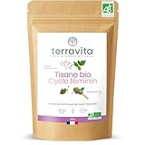Tisane Cycle Féminin BIO | 7 Plantes Bio pour Soulager Règles et SPM | Avec Feuilles de Framboisier | Infusion Sans Caféine ni Théine | Sans OGM ni Additifs | 100g | Made in France | Terravita
