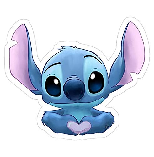 Stitch Heart Decal Sticker - Peel N Stick Sticker Graphic Decal