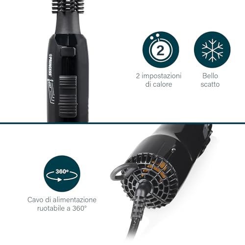 Princess 529202 Spazzola soffiante CC 300 Nera - 5