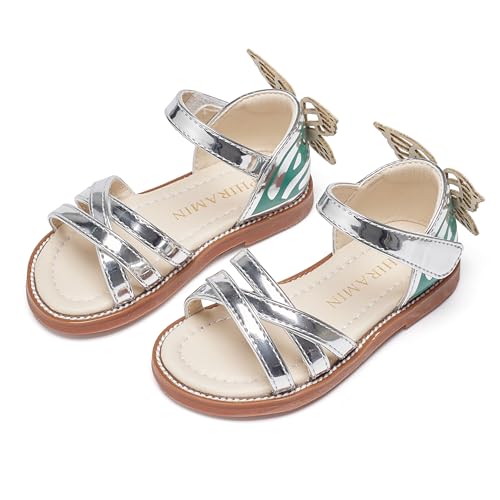 Image of PHIRAMIN Toddler Flower Girl Sandals - Girl Dress Shoes Toddler Little Kid Wedding Party