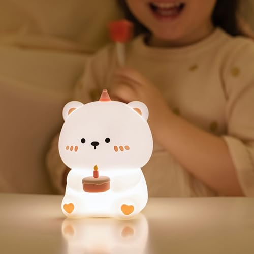 Lámpara de noche animal de silicona para niños miniatura 3