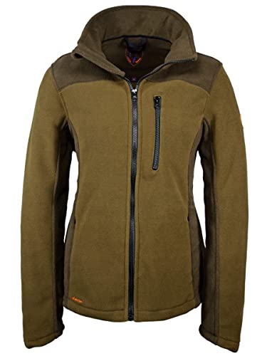 HUBERTUS Damen Fleece Jagdjacke Oliv Braun (L)