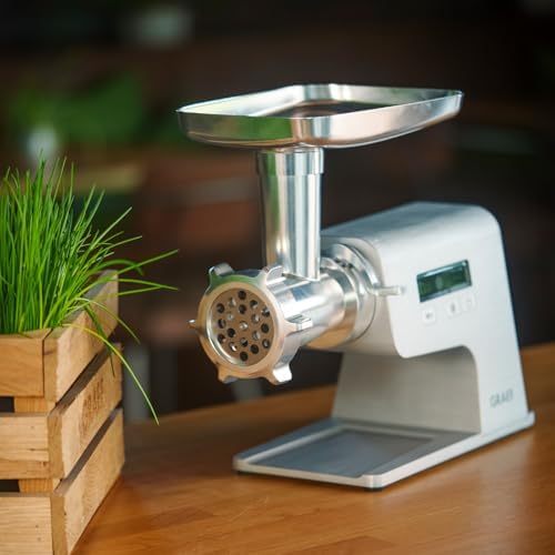 Bild 2 - GRAEF Multiwolf FW500 – Fleischwolf im Vollmetallgehäuse, mit Überlastungsschutz, einfache Reinigung, digitale Anzeige, geringe Rückstände, ideal zur Fleischverarbeitung, 2.500 W, silber