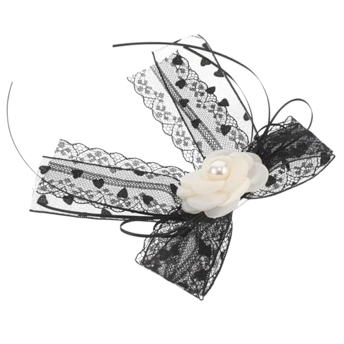 Broche nœud dentelle noire pour femme COLLBATH