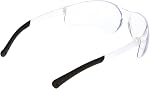 MCR Safety BK110 BearKat Polycarbonate Clear Lens Safety Glasses with Non-Slip Hybrid Black Temple Sleeve