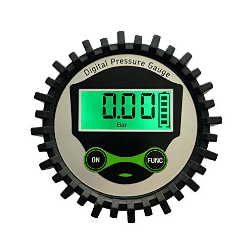 Manómetro digital de gas con conector trasero NPT de 1/4 pulgadas y protector de goma de Uharbour, 0-200psi, precisión 1% .F.S Cover