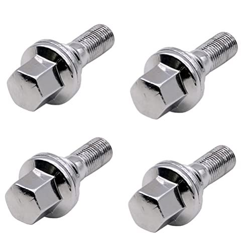 4PCS Auto Radschrauben Muttern Trim Flach Sitz Unterlegscheibe Ersatz für Peugeot 1007 206 207 307 308 406 Citroen C5 C4L 540567 5405.67 Galvanik M12 X 1.25mm