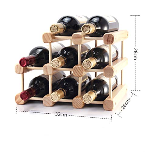 Soporte de vino de madera sólido para botellas miniatura 2