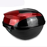 JINCS Large Capacity Tail Box Electric Scooter Trunk Motorcycle Storage Case Luggage Case with Reflective Lamp(Balck type2,China)