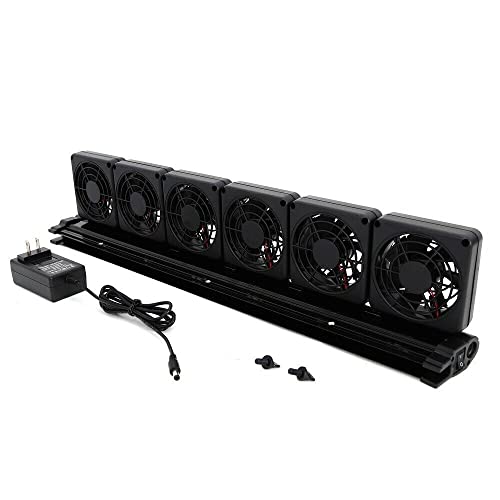 YIYIBYUS Adjustable Aquarium Chillers Cooling Fan, 4/6Head Aquarium Chiller Fish Tank Cooling Fan System for Freshwater and Saltwater Aquariums (6Head) YIYIBYUS Adjustable Aquarium Chillers Cooling Fan, 4/6Head Aquarium Chiller Fish Tank Cooling Fan System for Freshwater and Saltwater Aquariums (6Head)