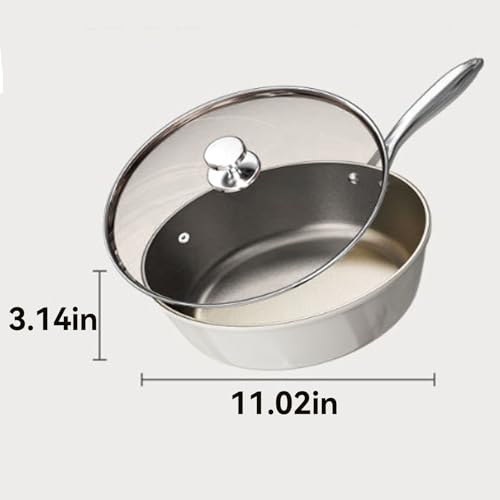 Wok antiadherente de aleación de titanio 11.02 in miniatura 7