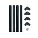 Produktbild Emuca - Regulierbare Tischbeine Ø60x830mm, 4er Set aus Stahl, regulierbare Höhe 830-850mm, Schwarz