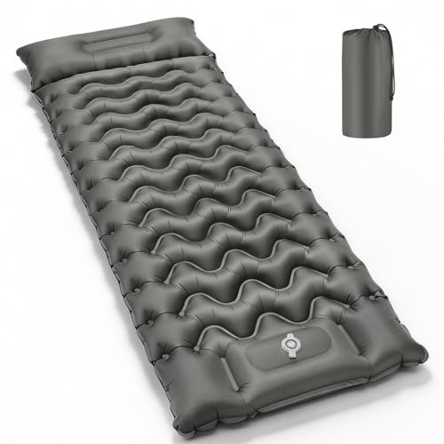 PHYSEN Matelas de Camping Autogonflant 1 Personne – Matelas Gonflable 1 Place avec Pompe à Pied Intégrée, Matelas Air pour Tente, Plage, Voyage en Voiture –...