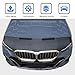 Black Leather Hood Bra Front End Nose Mask Compatible with BMW 5 Series G60 2024 Car Hood Protector,Auto Hood Bonnet Bra Exterior Accessories