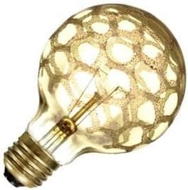 Bulbrite 40G25/MAR Crystal Collection Incandescent G25 Globe Light with Marble Finish and Medium Base, 40-watt, Amber - 2 Pack