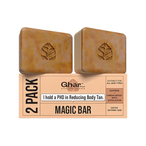 Ghar Soaps Sandalwood & Saffron Magic Bar For Bath (100 Gms Pack ...