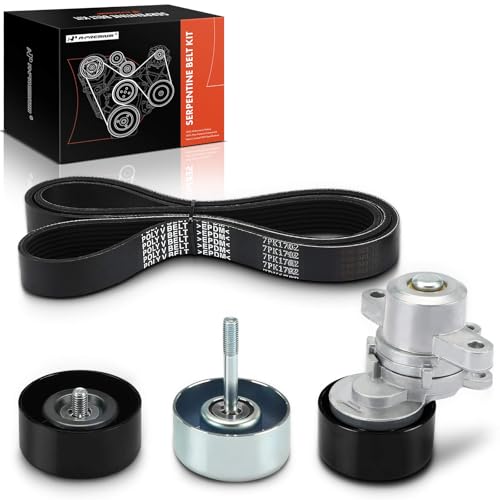 A-Premium Engine Serpentine Belt Drive Kit Compatible with Nissan Altima 2007-2012, Murano 2009-2014, Maxima 2009-2014 - 3.5L