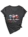 Red Wine Blue 4th of July Shirts for Women Patriotic Independence Day V Neck T Shirt Short Sleeve Summer Top