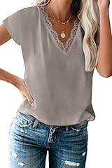 Dz# Gray Eyelash Lace Short Sleeve